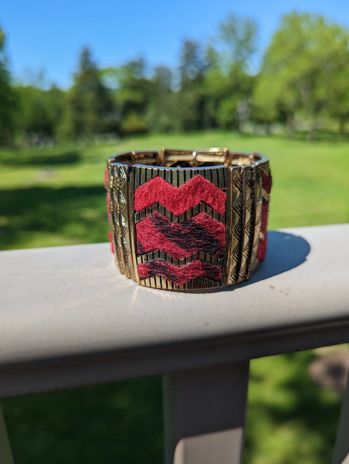Vintage - Red and Gold Bangle