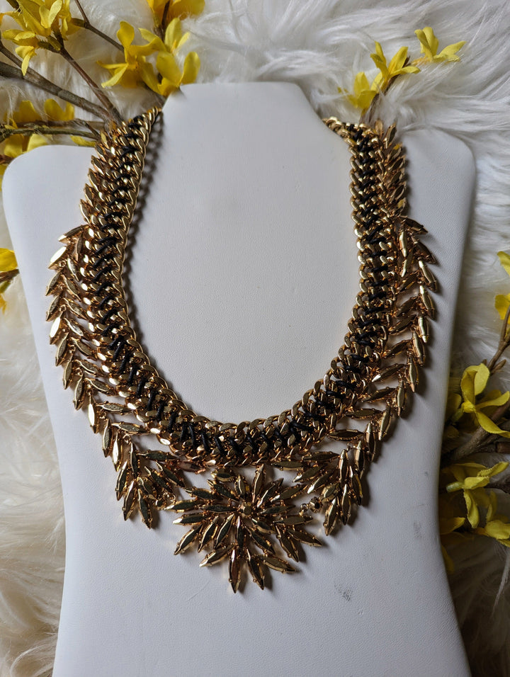 Vintage - Gold Tone Bead Chain Necklace