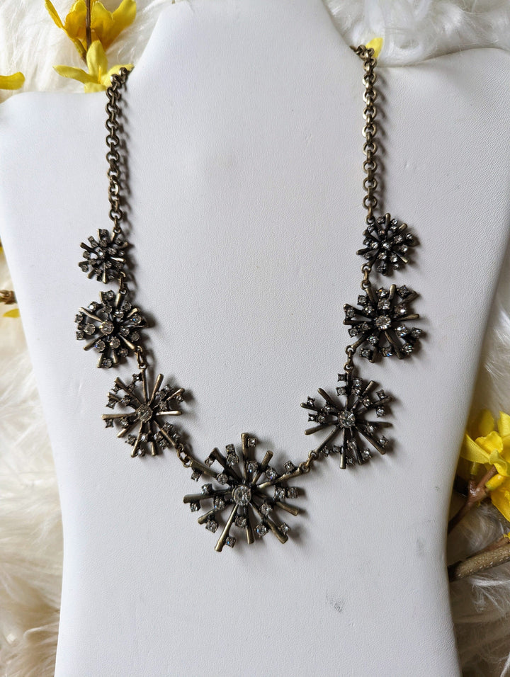 Vintage - Crystal Burst Pendant Necklace