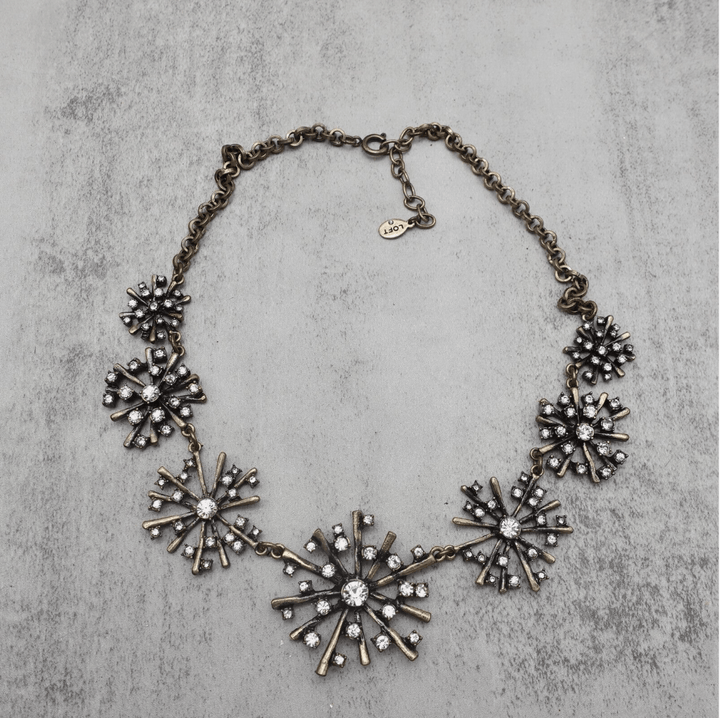 Vintage - Crystal Burst Pendant Necklace