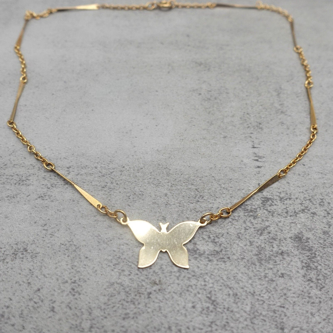 Vintage - Butterfly Pendant Necklace
