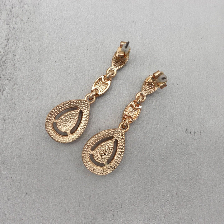 Vintage - Rhinestone Drop Earrings