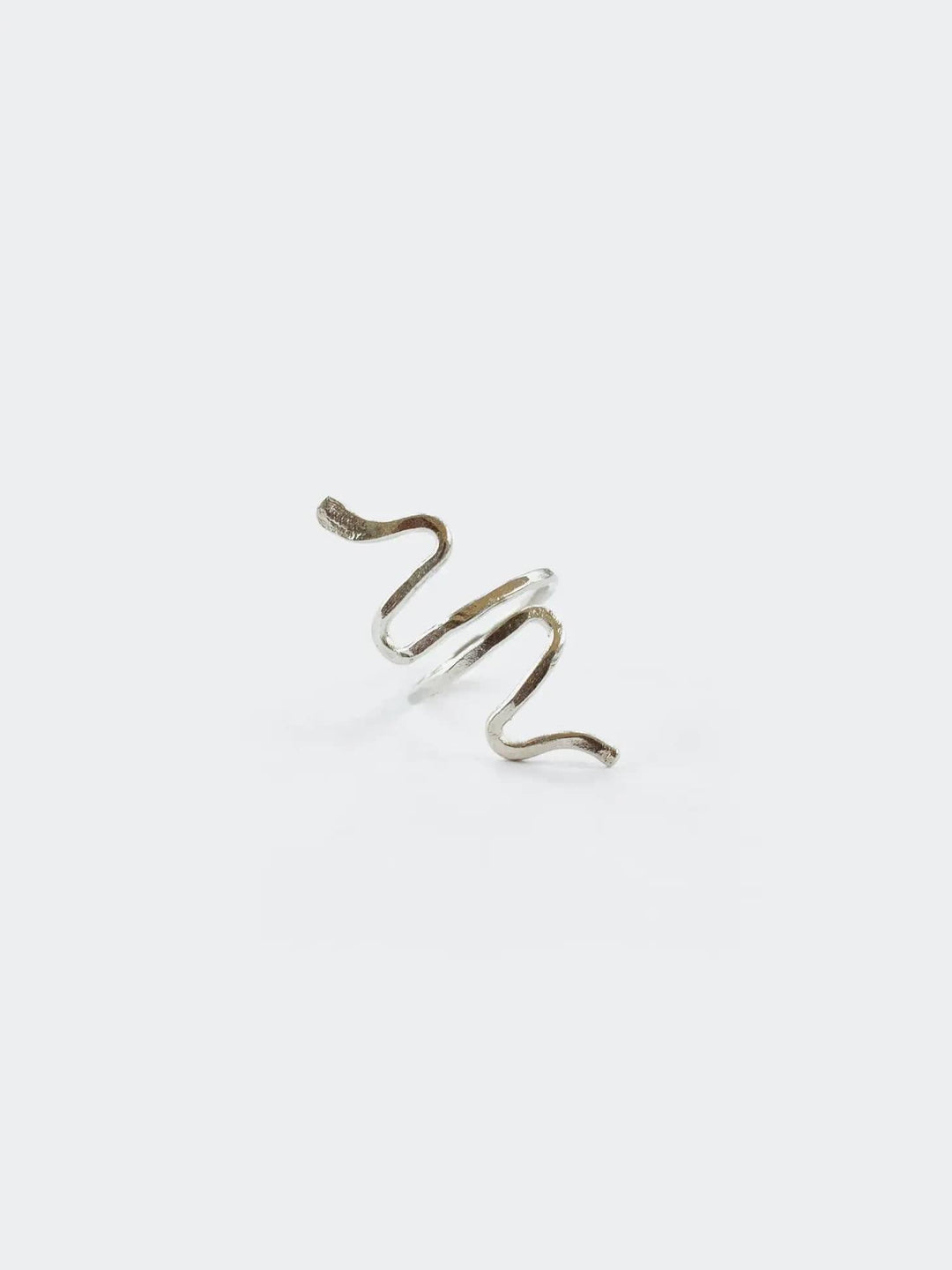 Serpentine Snake Ring - Silver