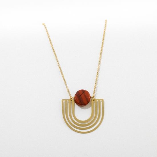 Fire Island Necklace - Red Jasper or Onyx