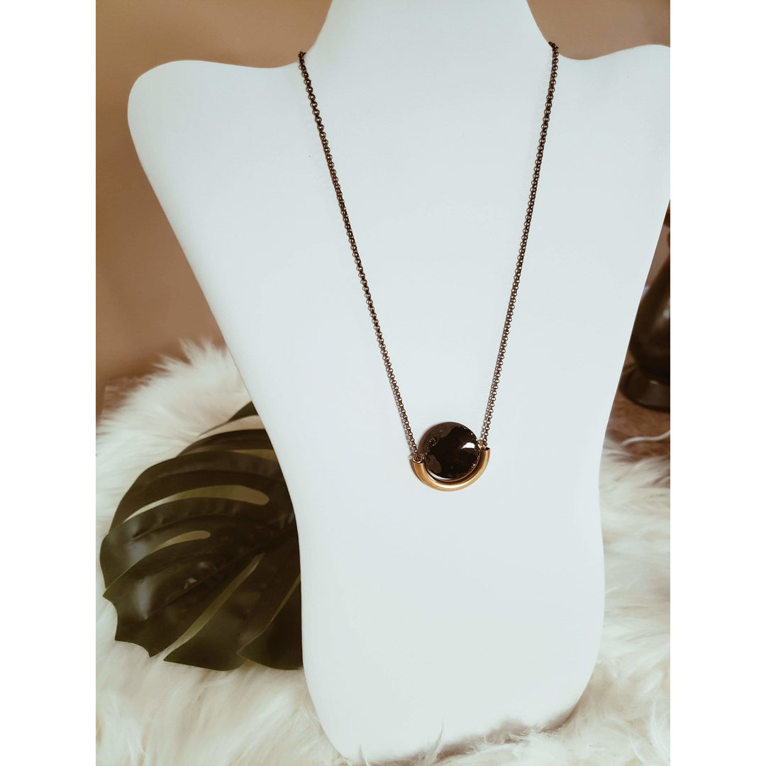 black gemstone necklace