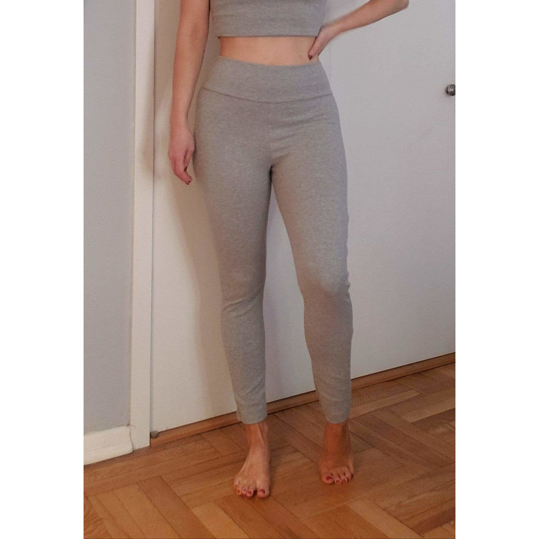 gray cotton leggings
