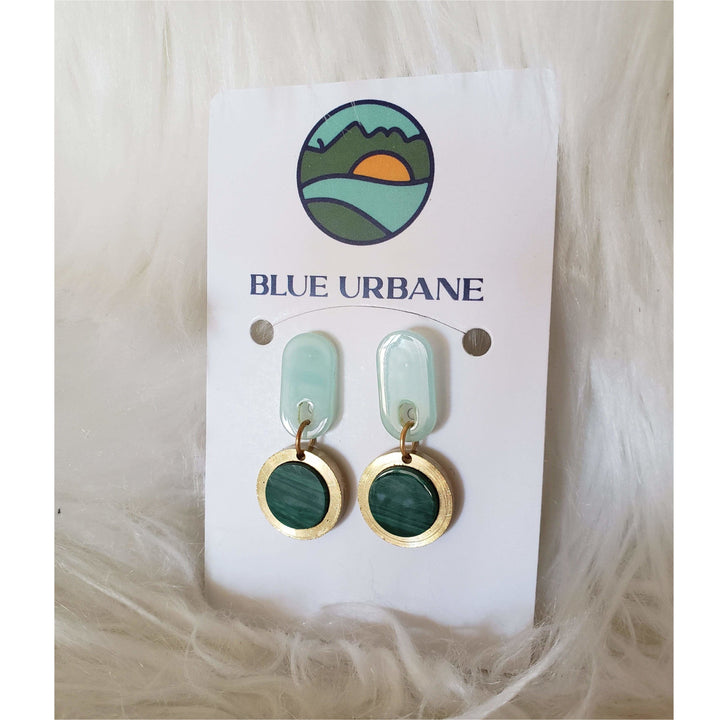 green handmade earrings