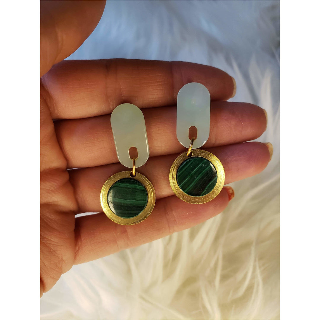 green lapis earrings