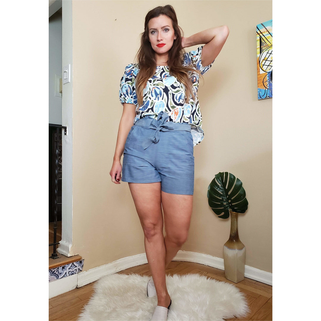 spring top and shorts
