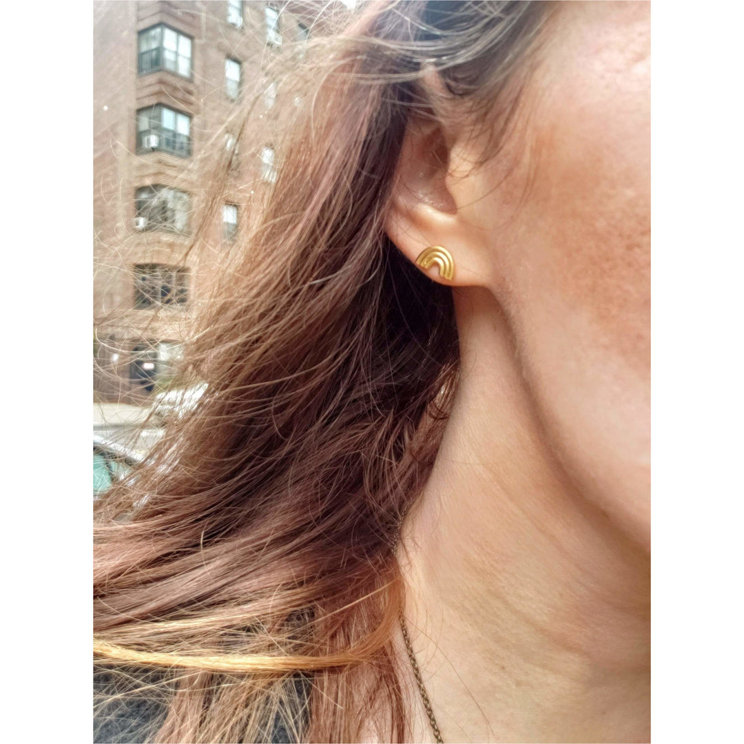 mini rainbow earrings