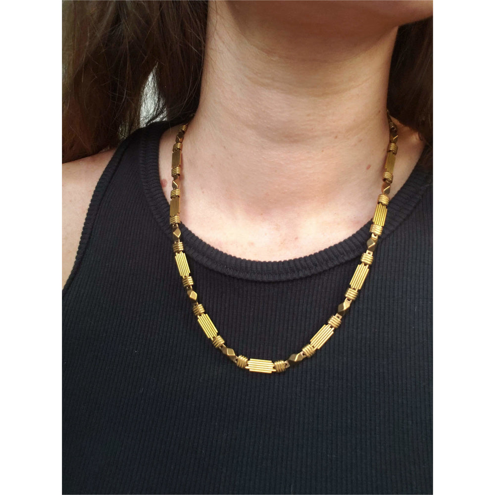 gold art deco necklace
