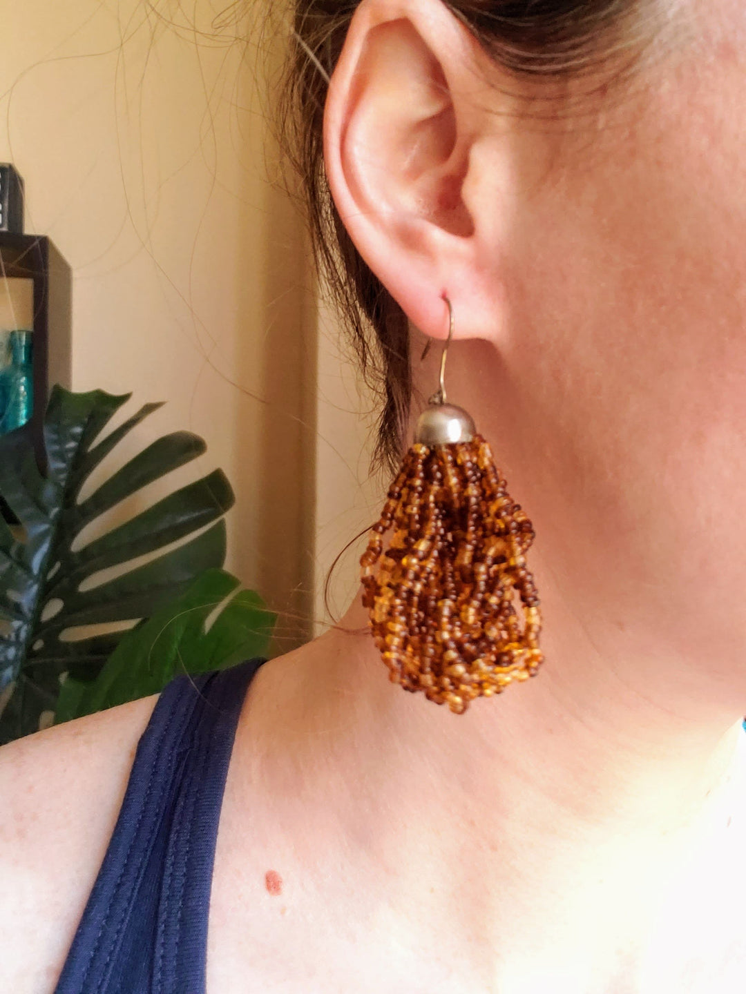 boho brown earrings 