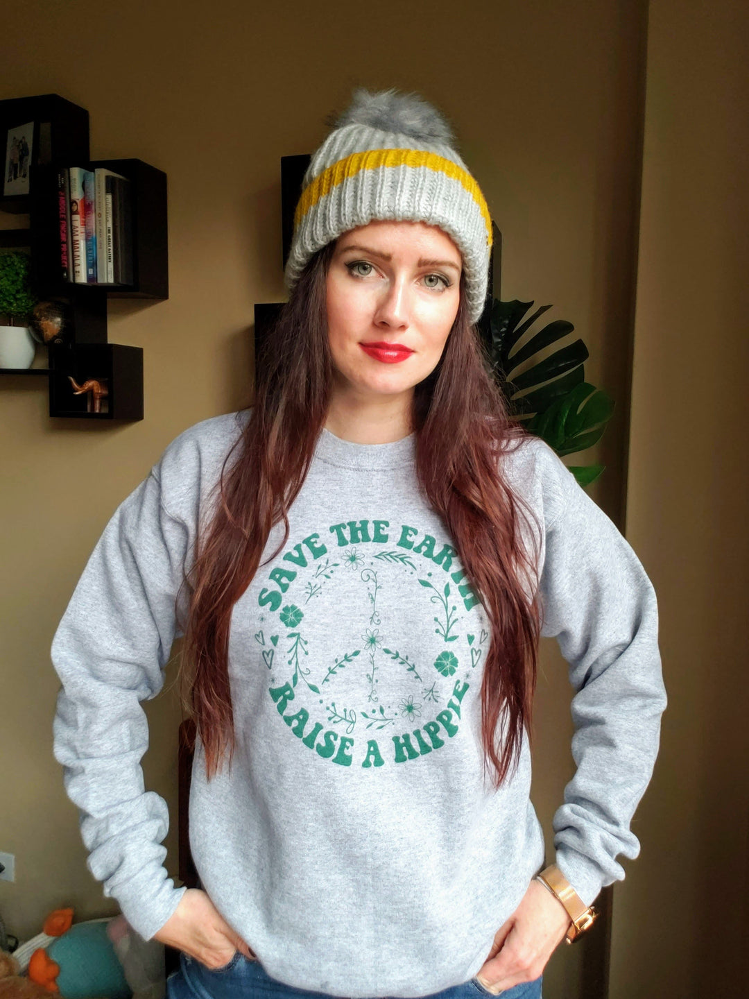 save the earth raise a hippie sweatshirt