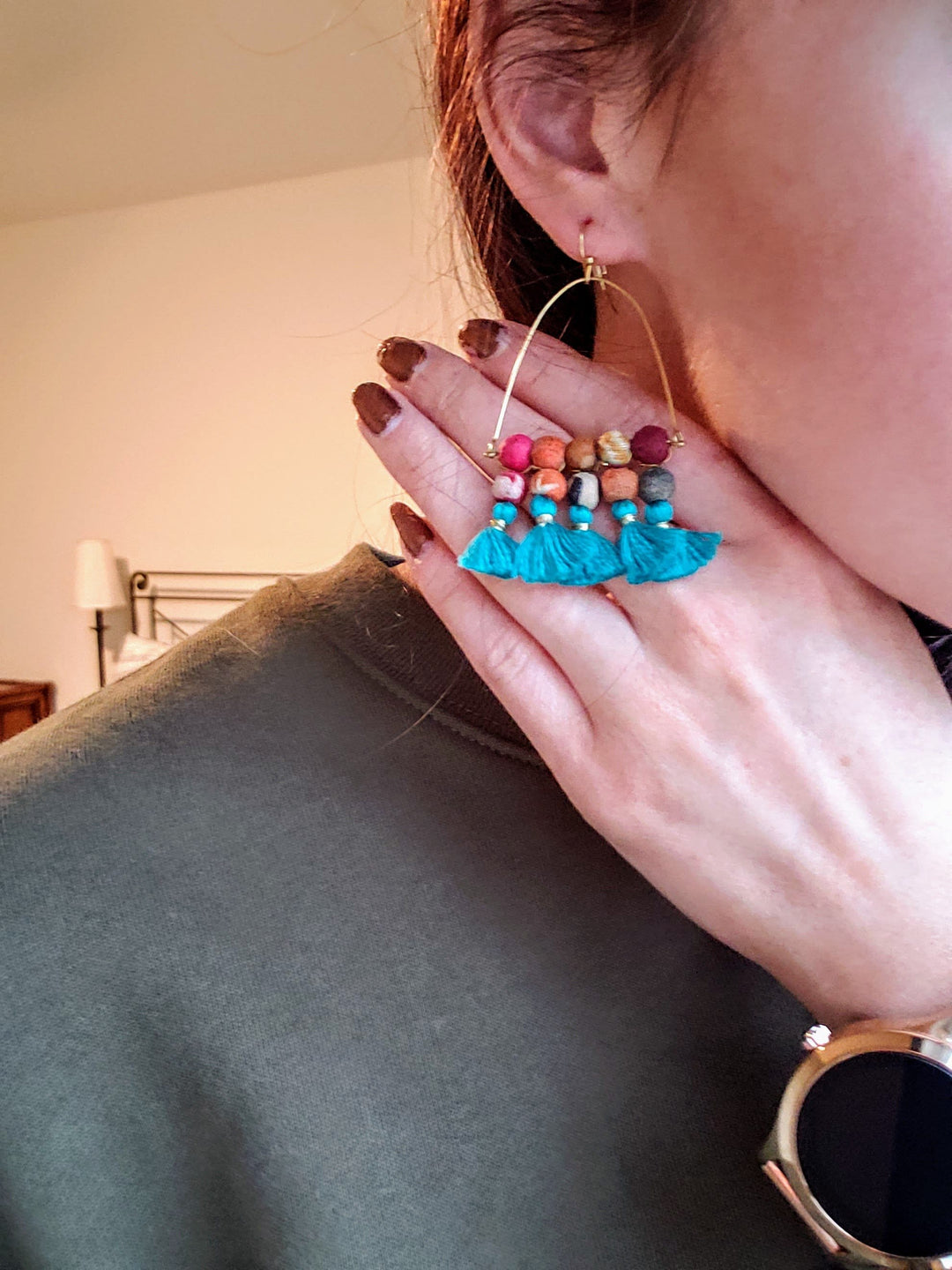 large tassel earrings