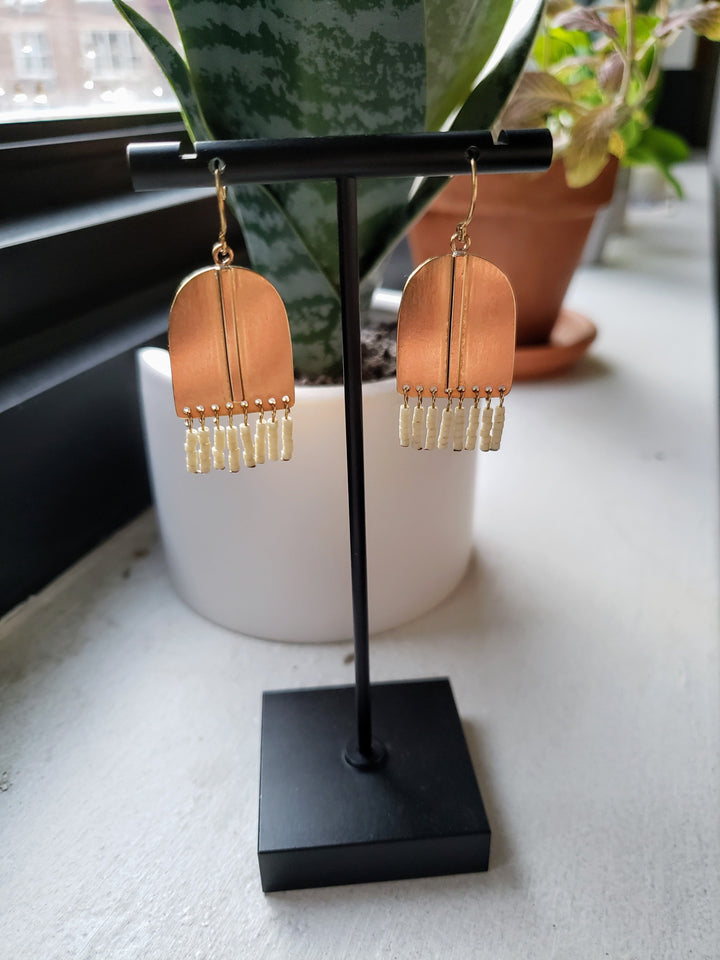 Japanese glass bead earrings