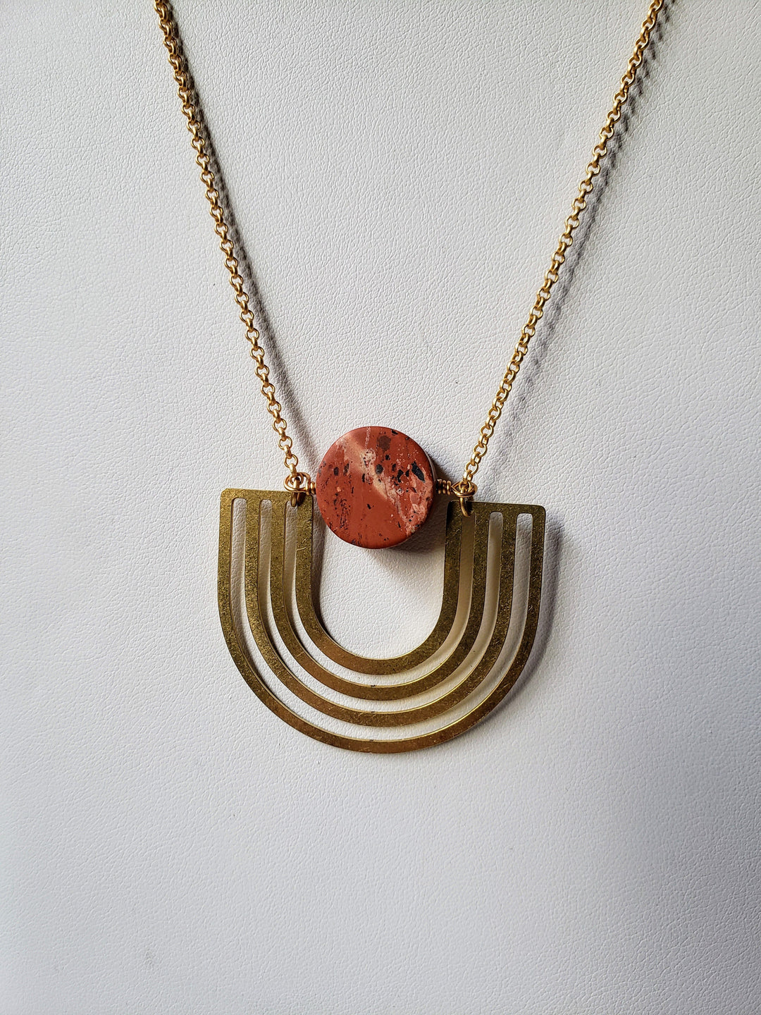 Fire Island Necklace - Red Jasper or Onyx