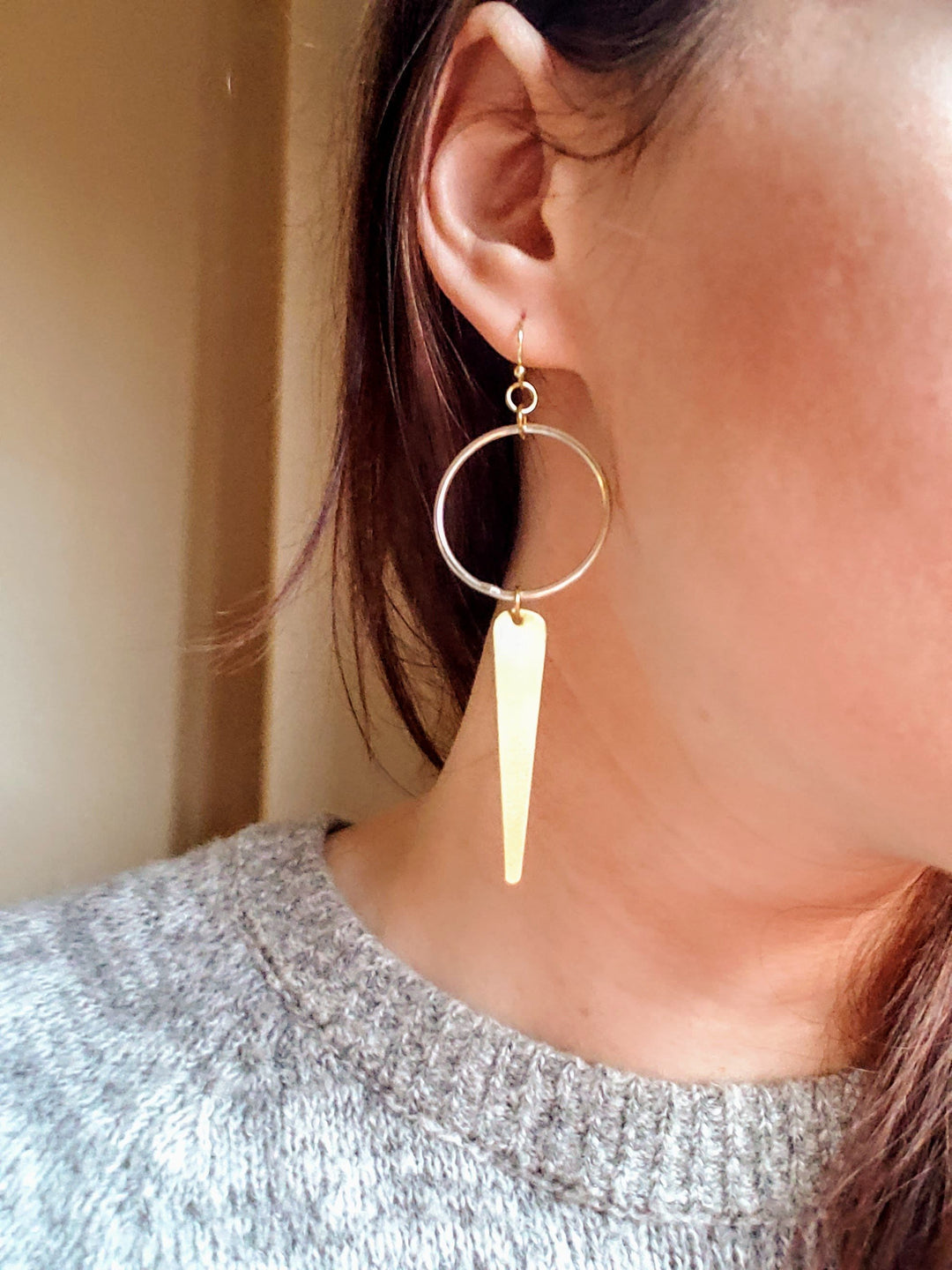 statement gold and silver earrings