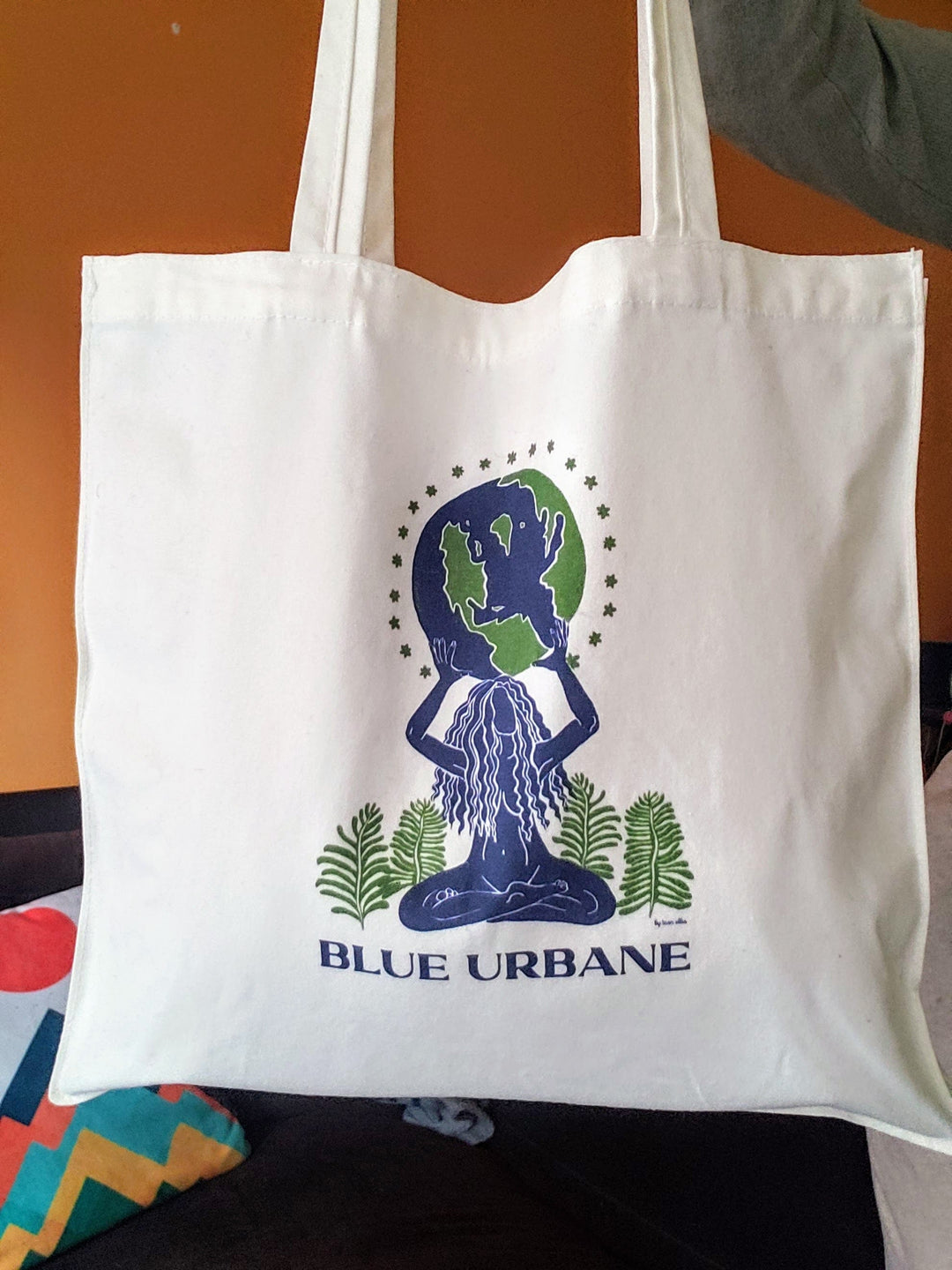 Blue Urbane Tote Bag