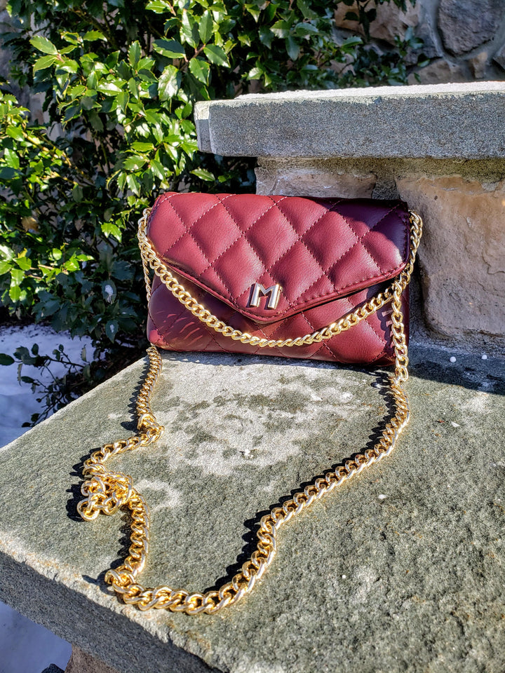 burgundy clutch purse