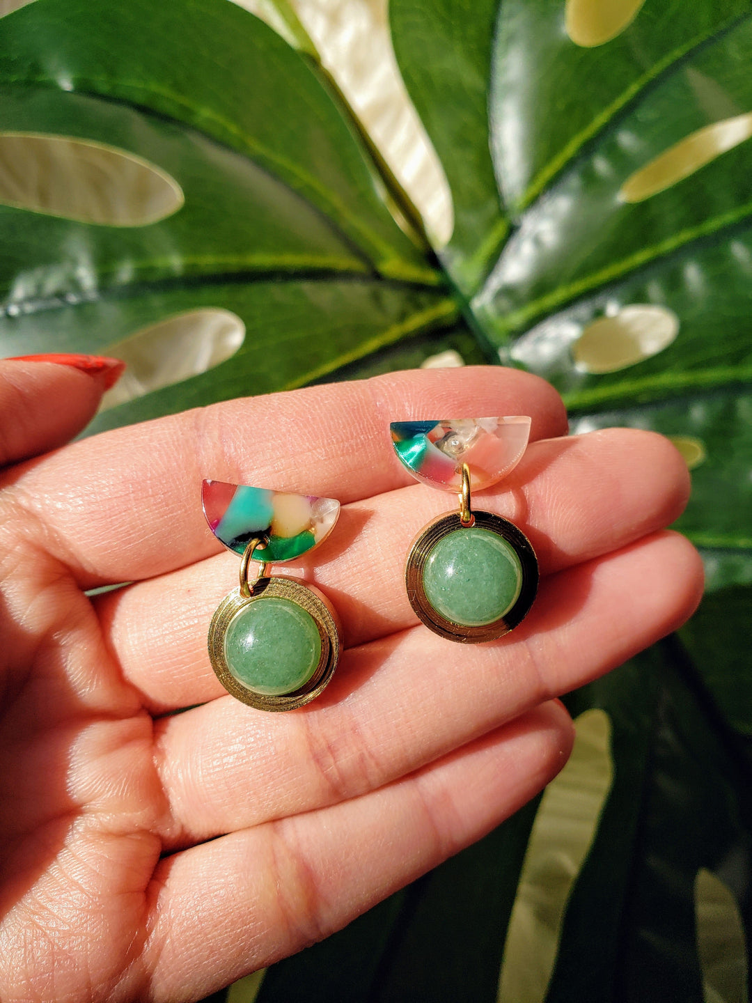 jade colorful earrings