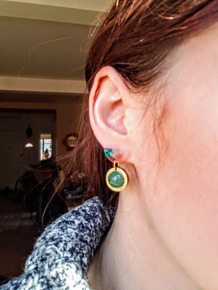 deadstock jade earrings