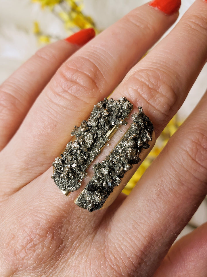 pyrite adjustable ring