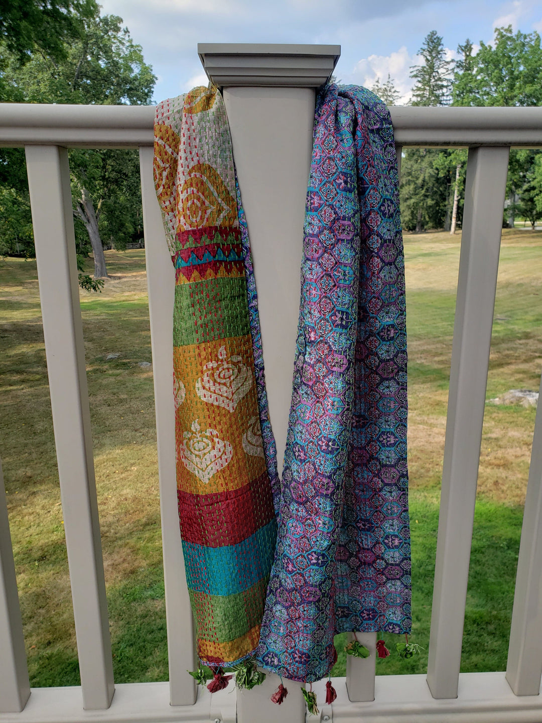 colorful silk scarf