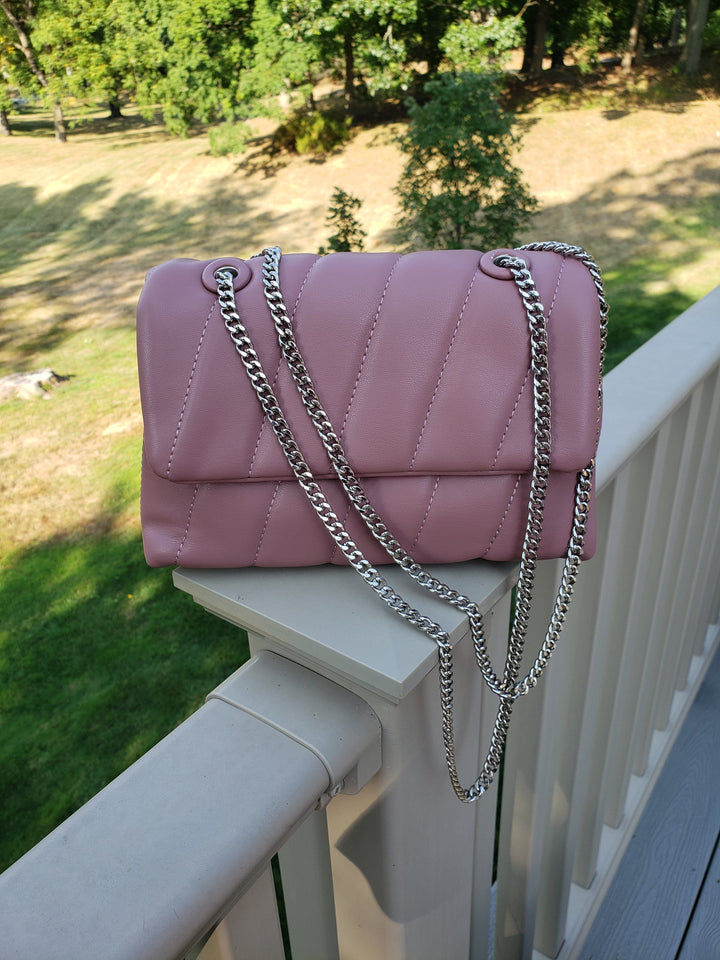 vegan leather pink purse