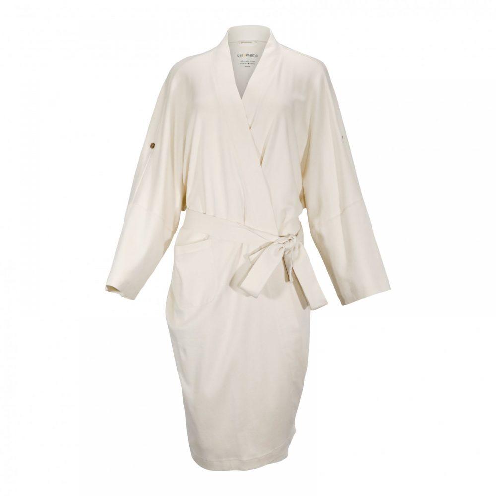 cream women's robe