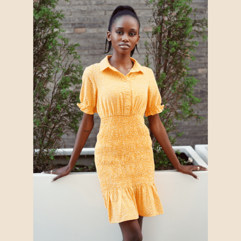 organic cotton yellow dress