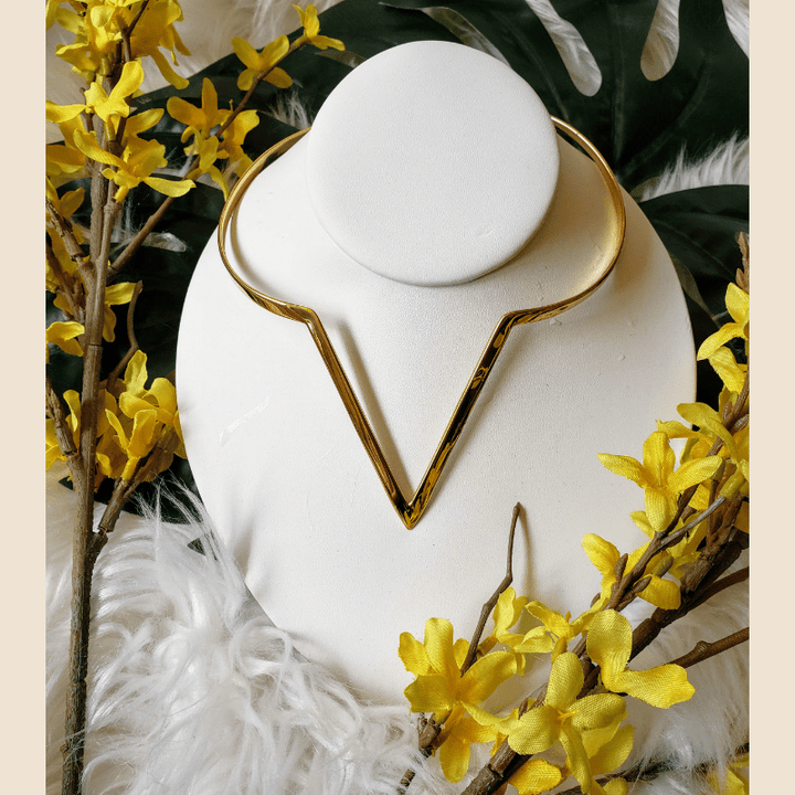 V-collar necklace