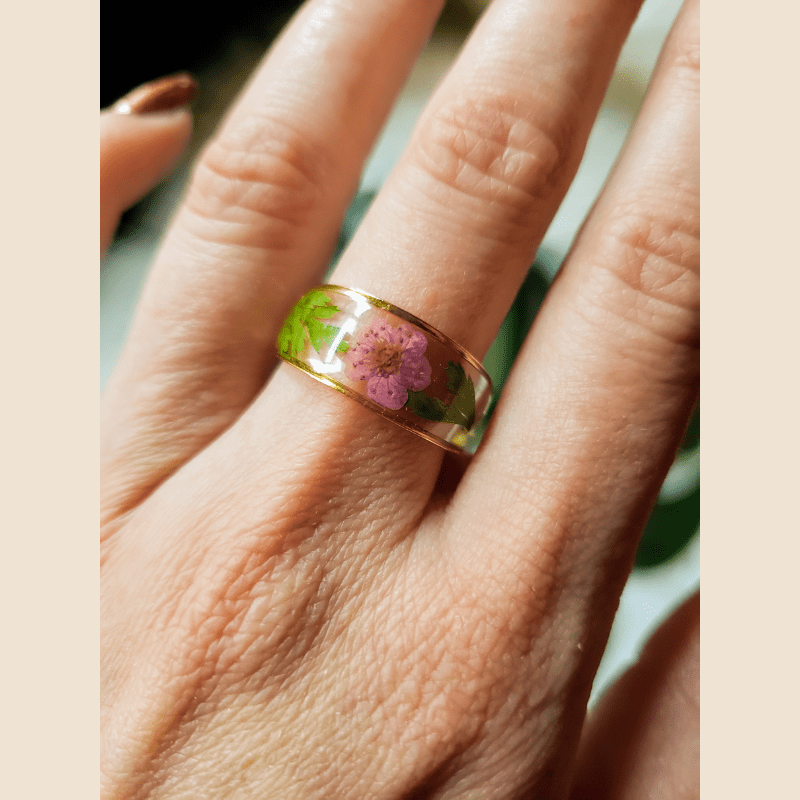 pink flower ring
