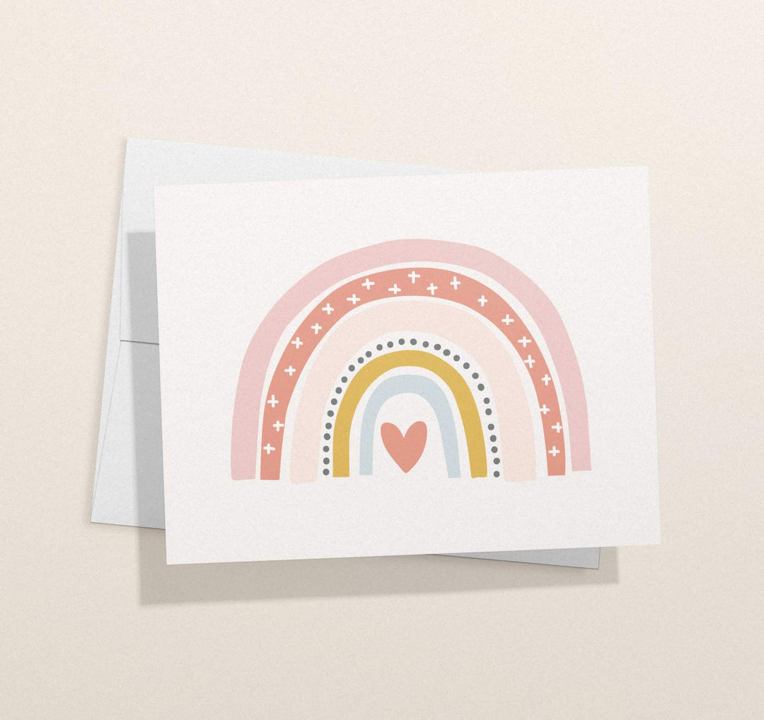 pink rainbow card