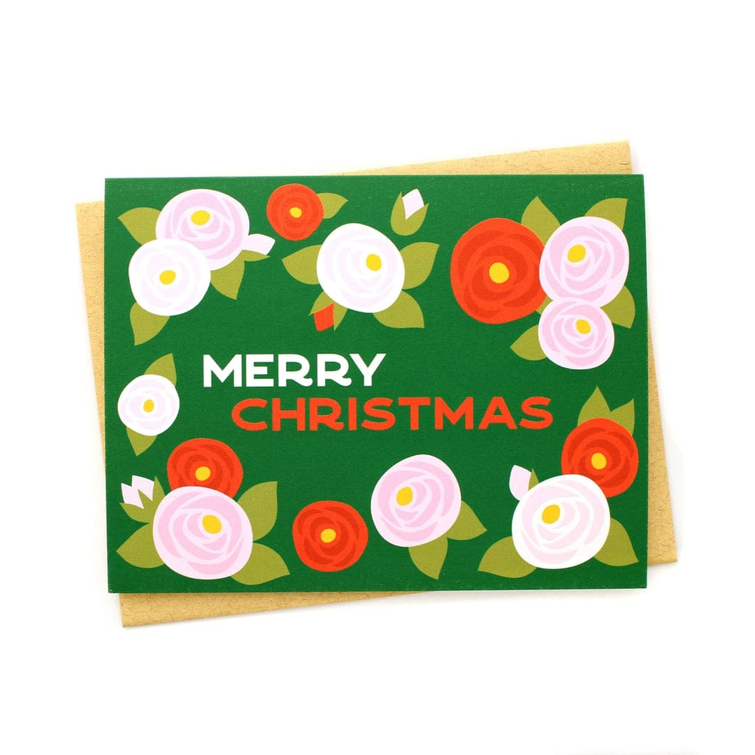 Floral Merry Christmas Card