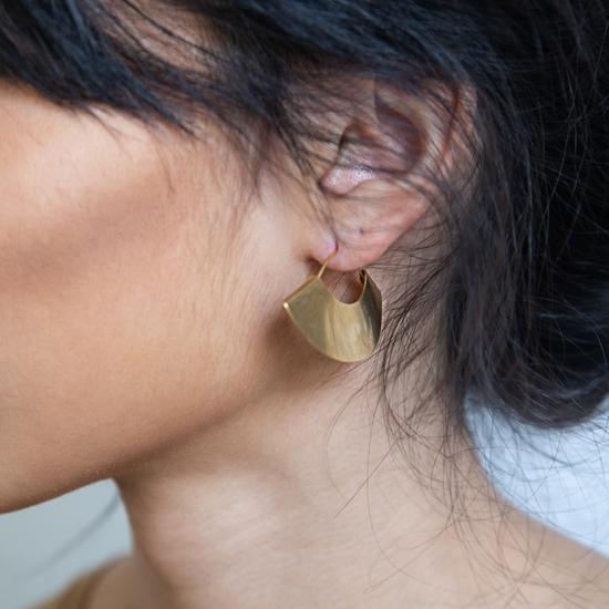 gold statement earrings