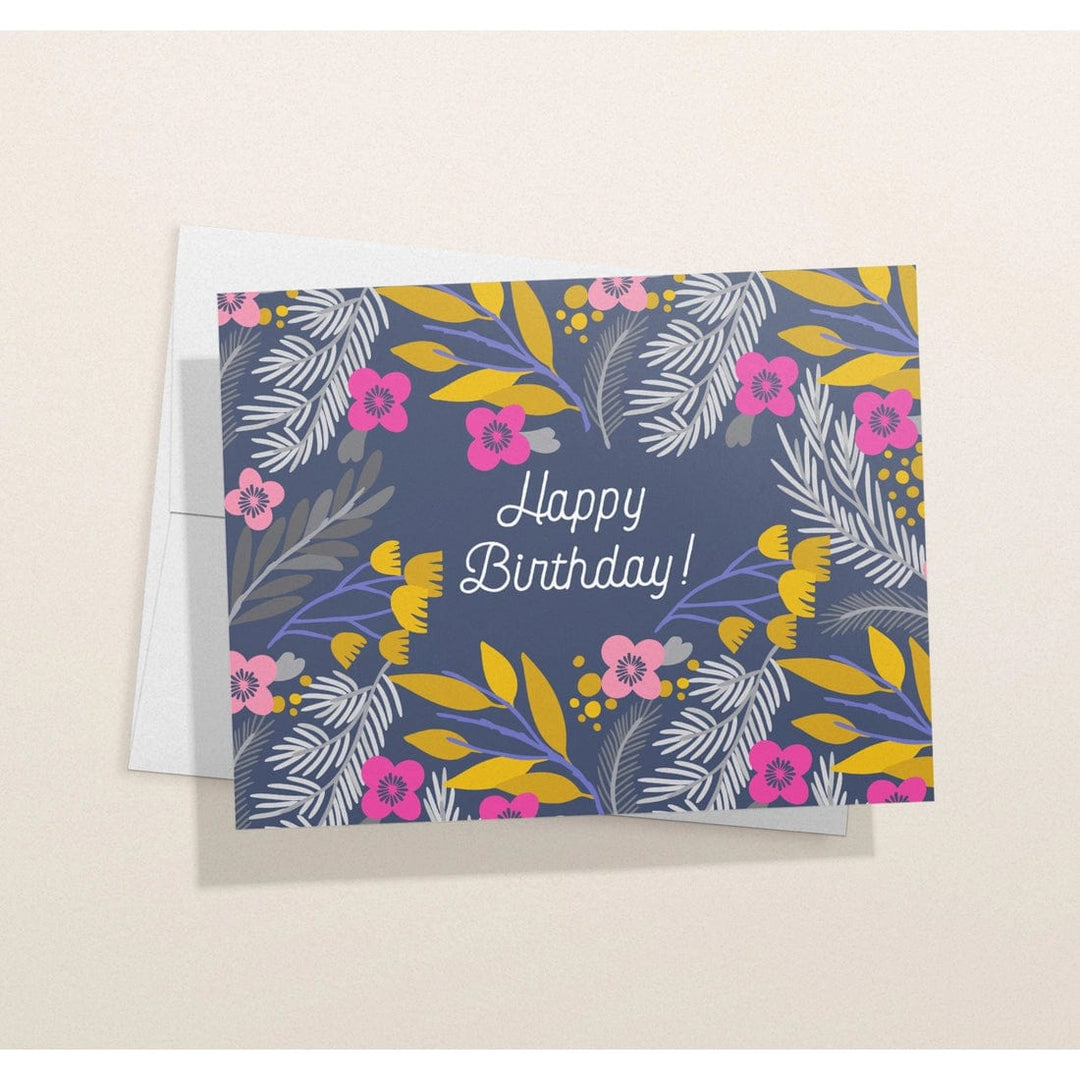 Eco-Friendly Tropical Happy Birthday Card