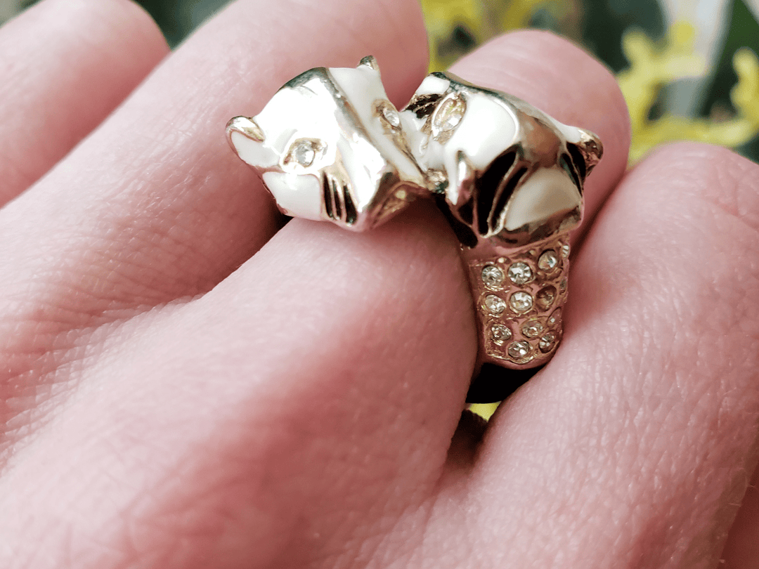 Vintage - Double Panther Ring
