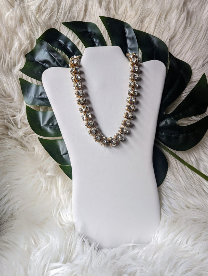Vintage - Crystal Rhinestone Collar Necklace