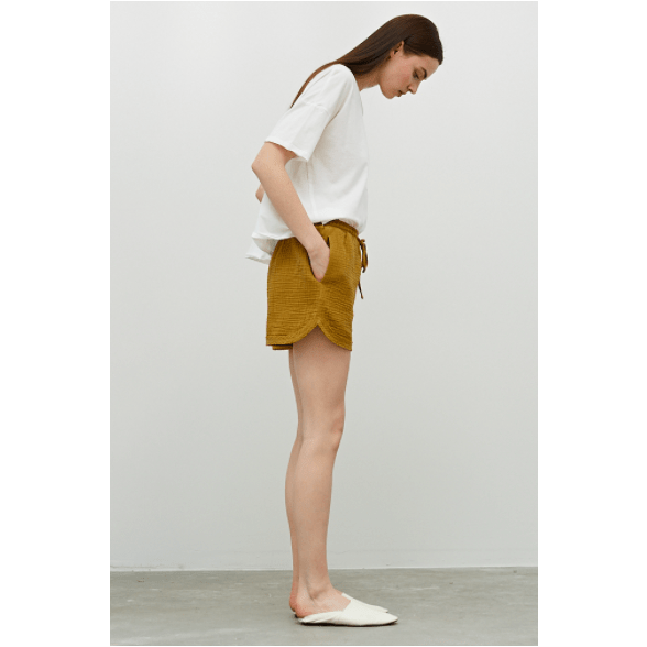 women's rust color shorts