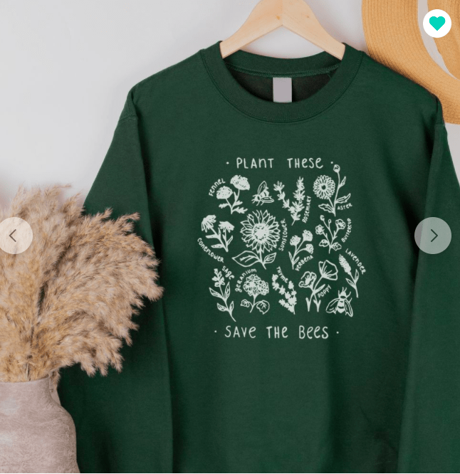 plant these save the bees sweatshirt