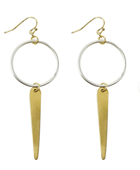 large gold and silver earrings