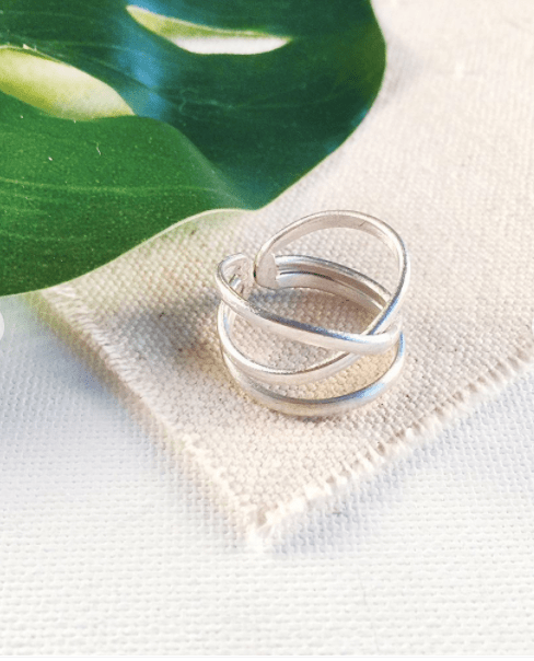 silver brass ring