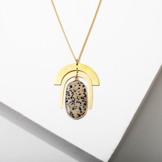 dalmatian jasper pendant necklace