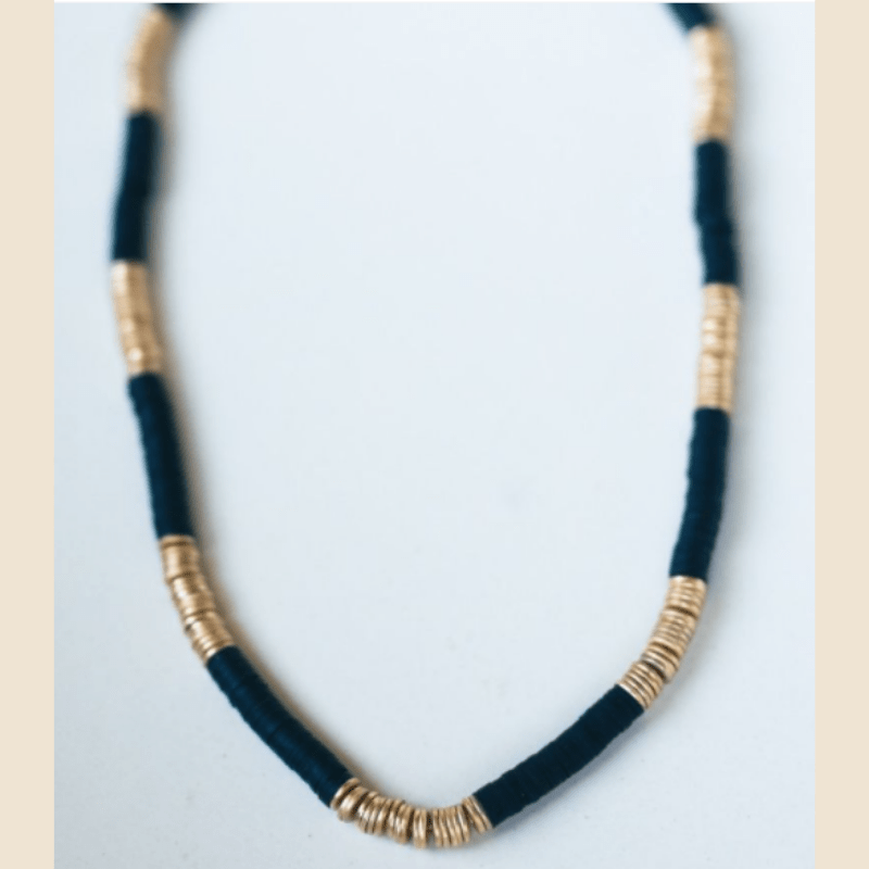 rubber beaded necklace