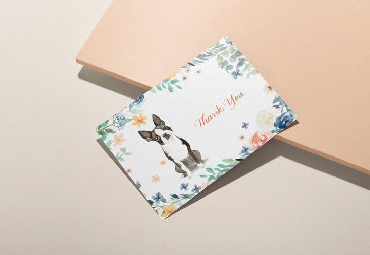 Eco-Friendly Boston Terrier Thank You Card