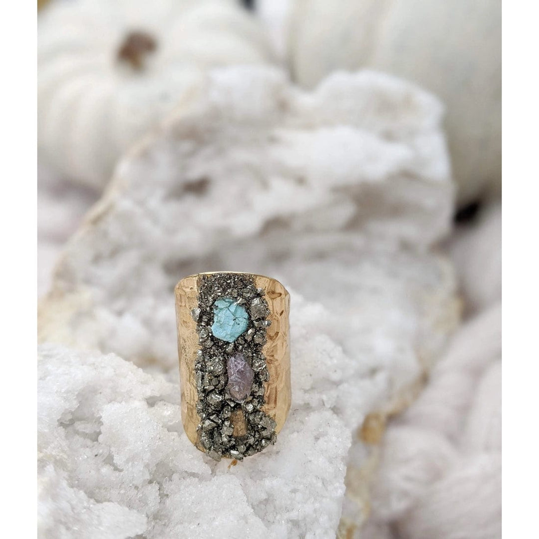 stone pyrite ring