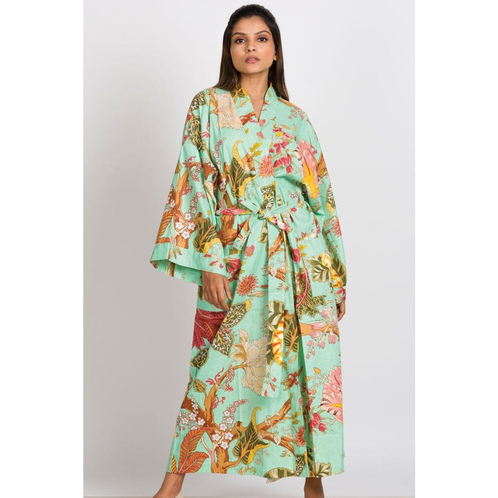 floral kimono robe