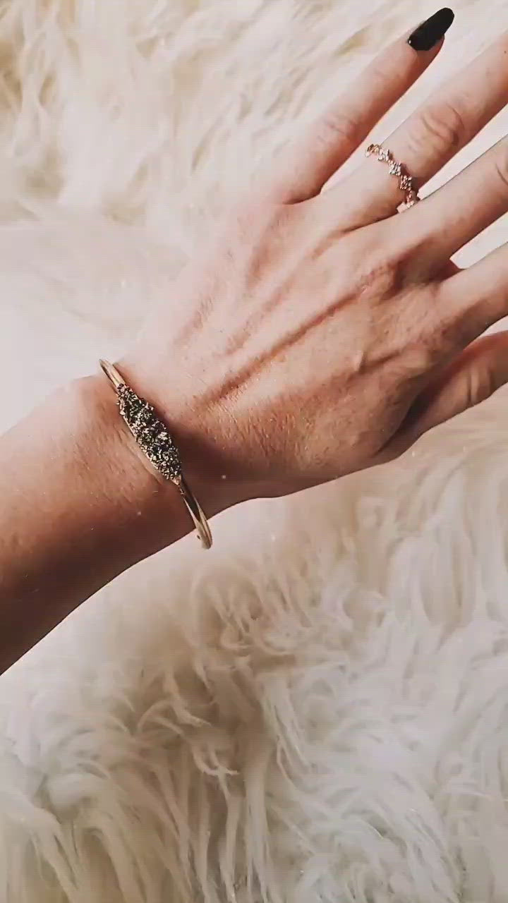 pyrite cuff bracelet