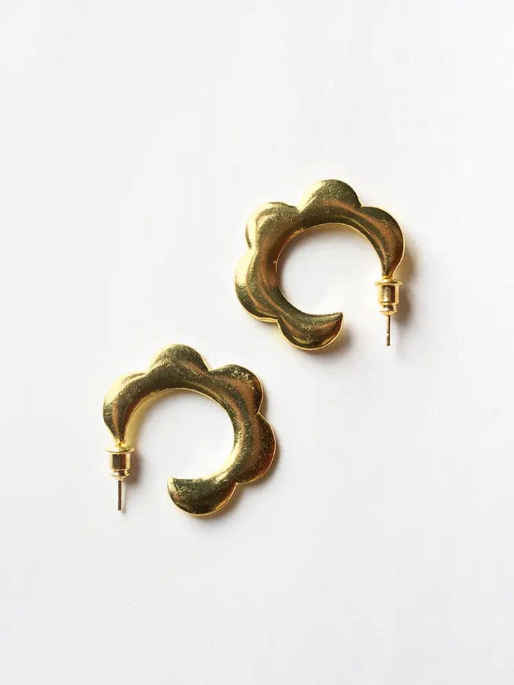 petal hoop earrings