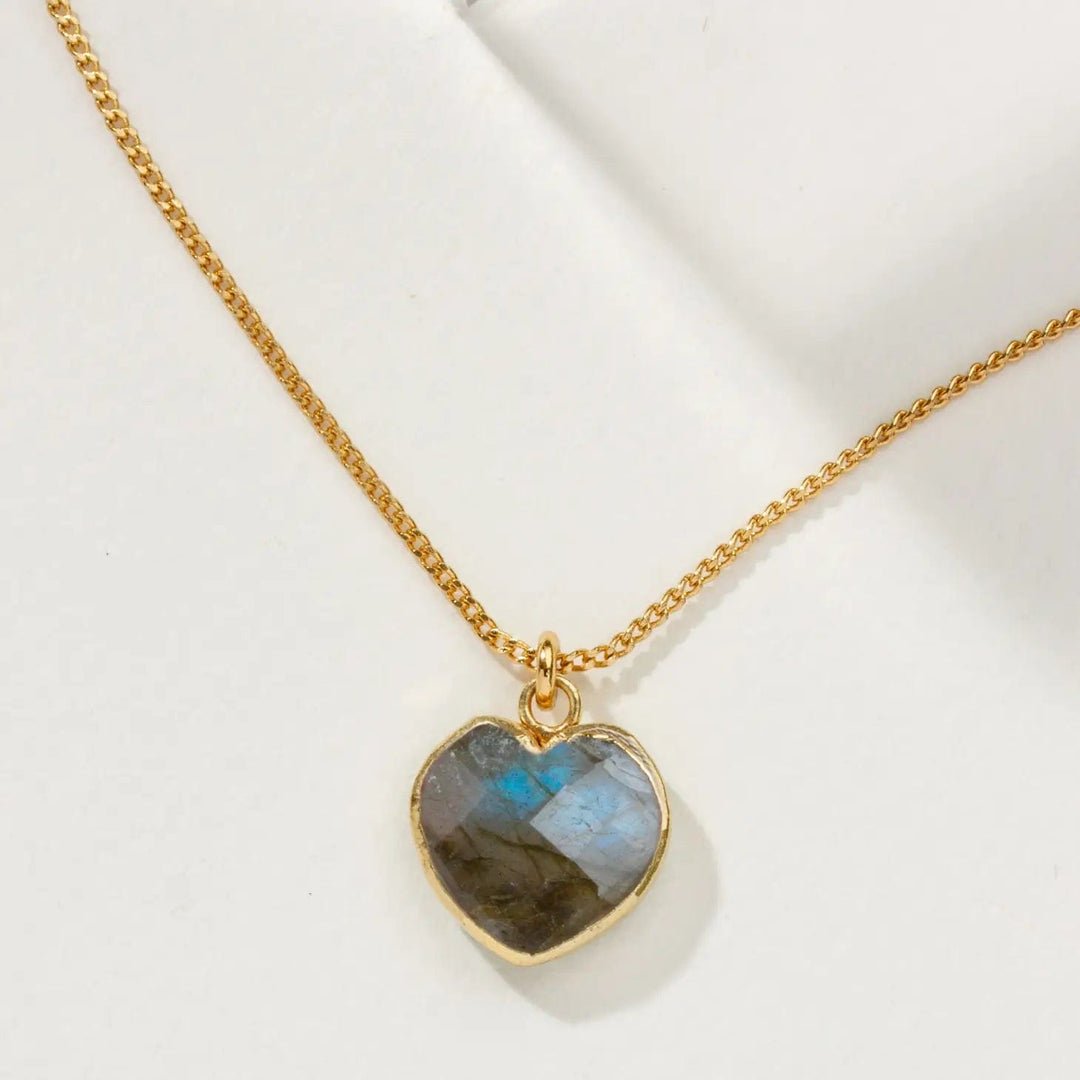 Heart Labradorite Necklace